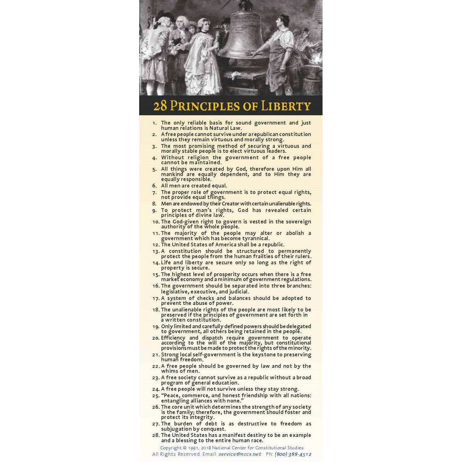 Liberty Card - 28 Principles of Liberty - Liberty Bell (100 cards)