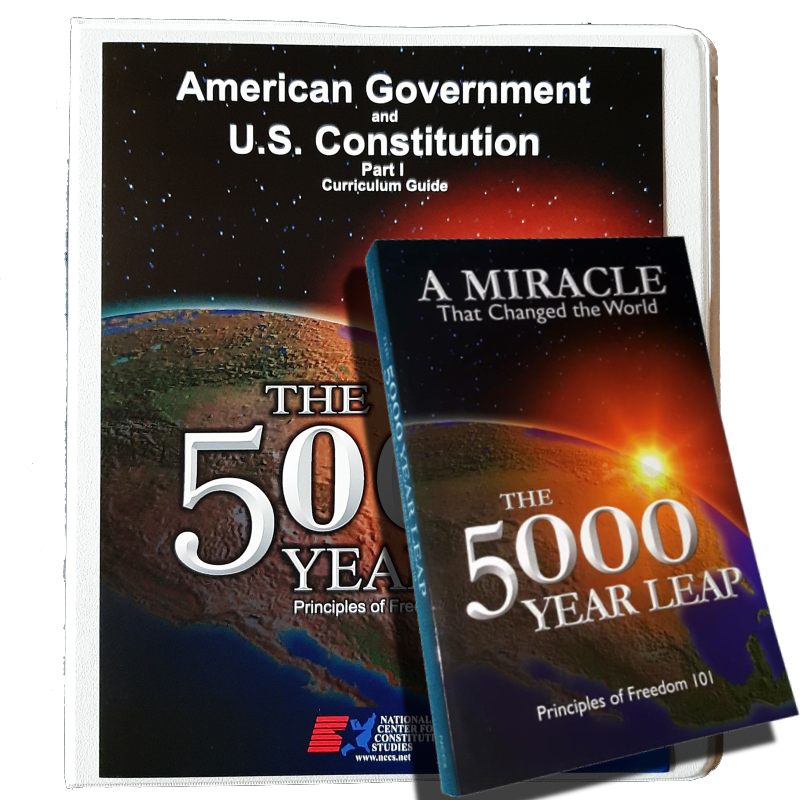 The 5000 Year Leap (book) and curriculum guide & 6 DVD's in 3-ring binder.
