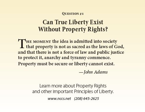 Liberty Card - Life, Liberty, Property (Bundle of 100) - National Center for Constitutional Studies