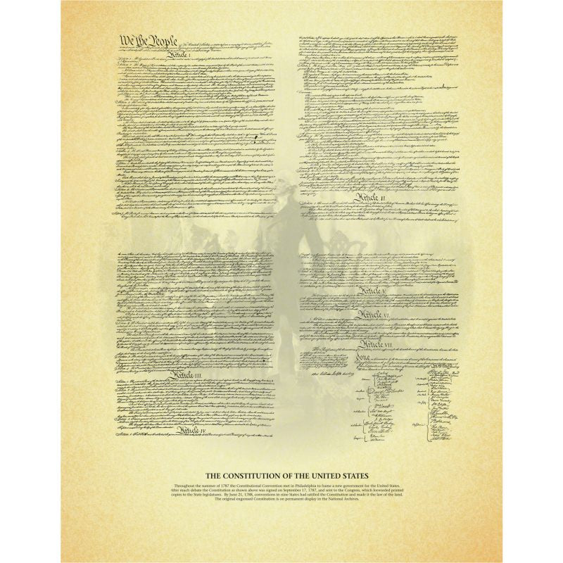 The Constitution of the United States, unframed document